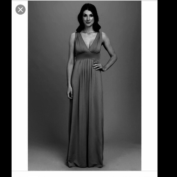 New AQUA Black Designer Bloomingdales Empire Waist Maxi Dress XS - Picture 2 of 5